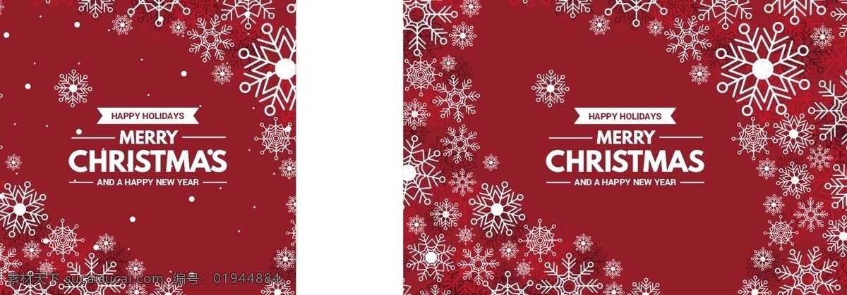 雪花素材 红色背景 圣诞背景 手绘雪花 适量雪花