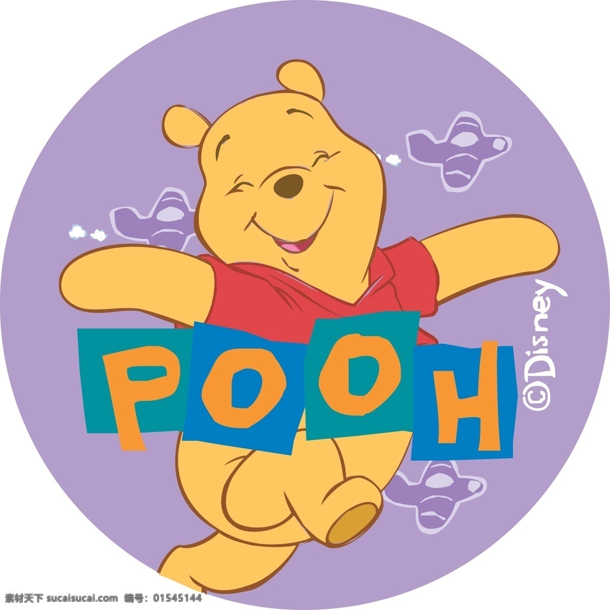 迪士尼 卡通 维尼 熊 矢量图 其他矢量图