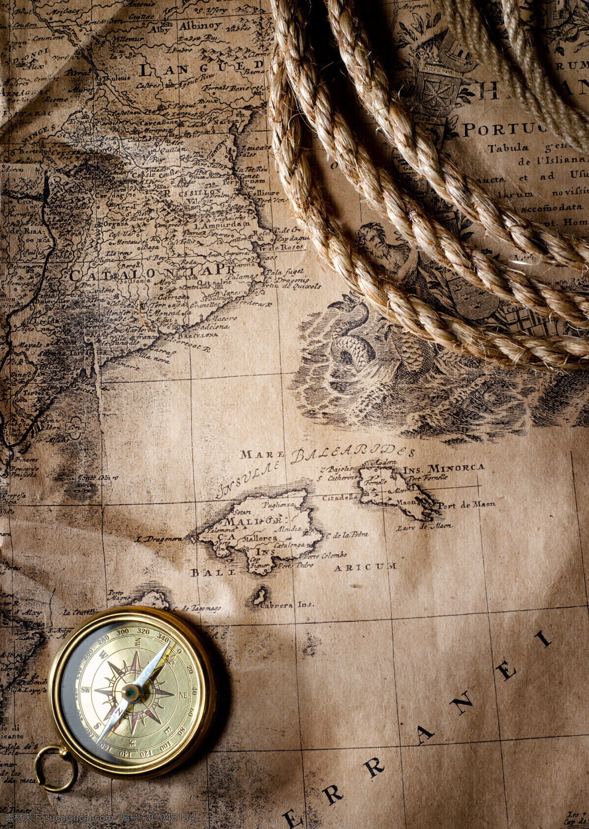 指南针 航海 地图 怀旧地图 航海地图 麻绳 怀旧背景边框 底纹背景 其他类别 生活百科 黑色