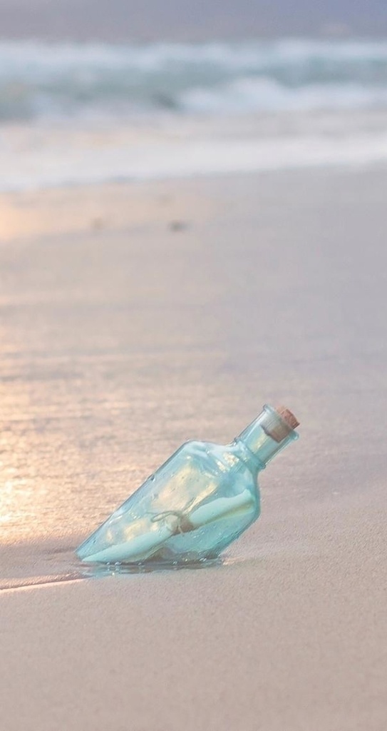 漂流瓶 信封 海岸 大海 浪潮 期待 旅游摄影 国内旅游