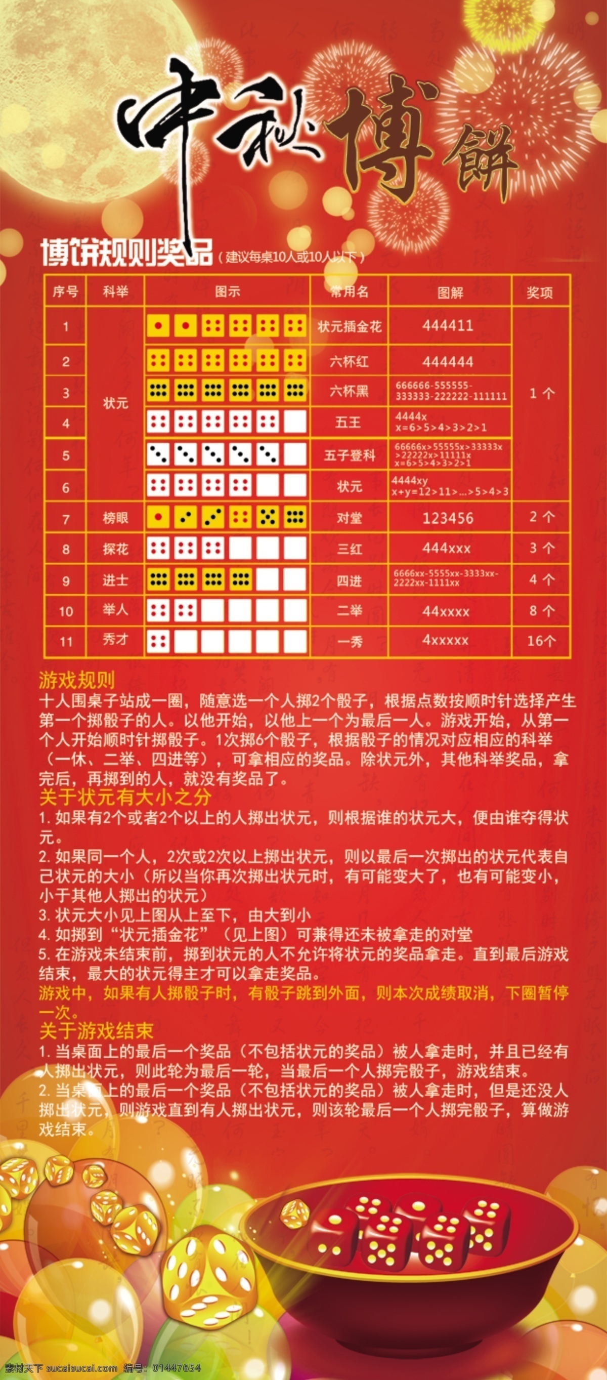 中秋博饼 骰子 中秋展 中秋展架 博饼细则 博饼展架 博饼碗 中秋节展架 中秋 源文件