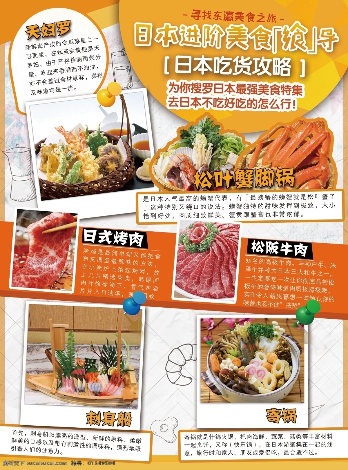 港式 美食 杂志 海报 宣传 日本 旅游 彩图 白色