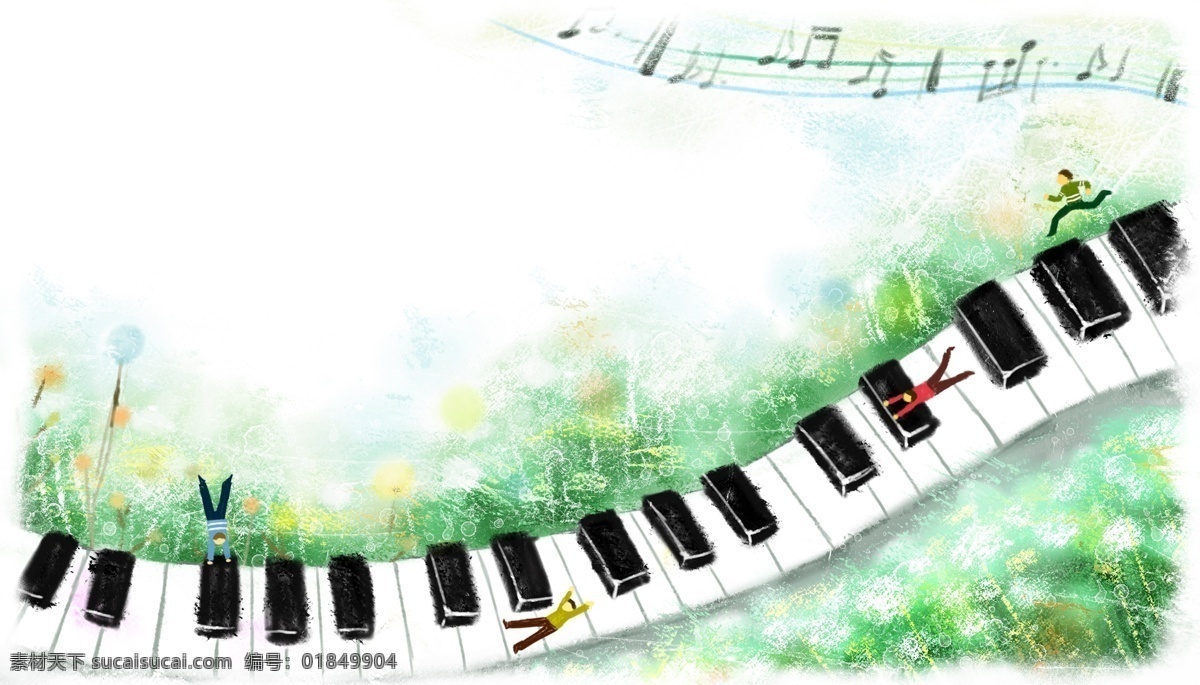 手绘 钢琴 键盘 插画 钢琴键盘 五线谱 音符 手绘画 手绘蒲公英 手绘人像 手绘鲜花 中国风 其他模版 广告设计模板 源文件