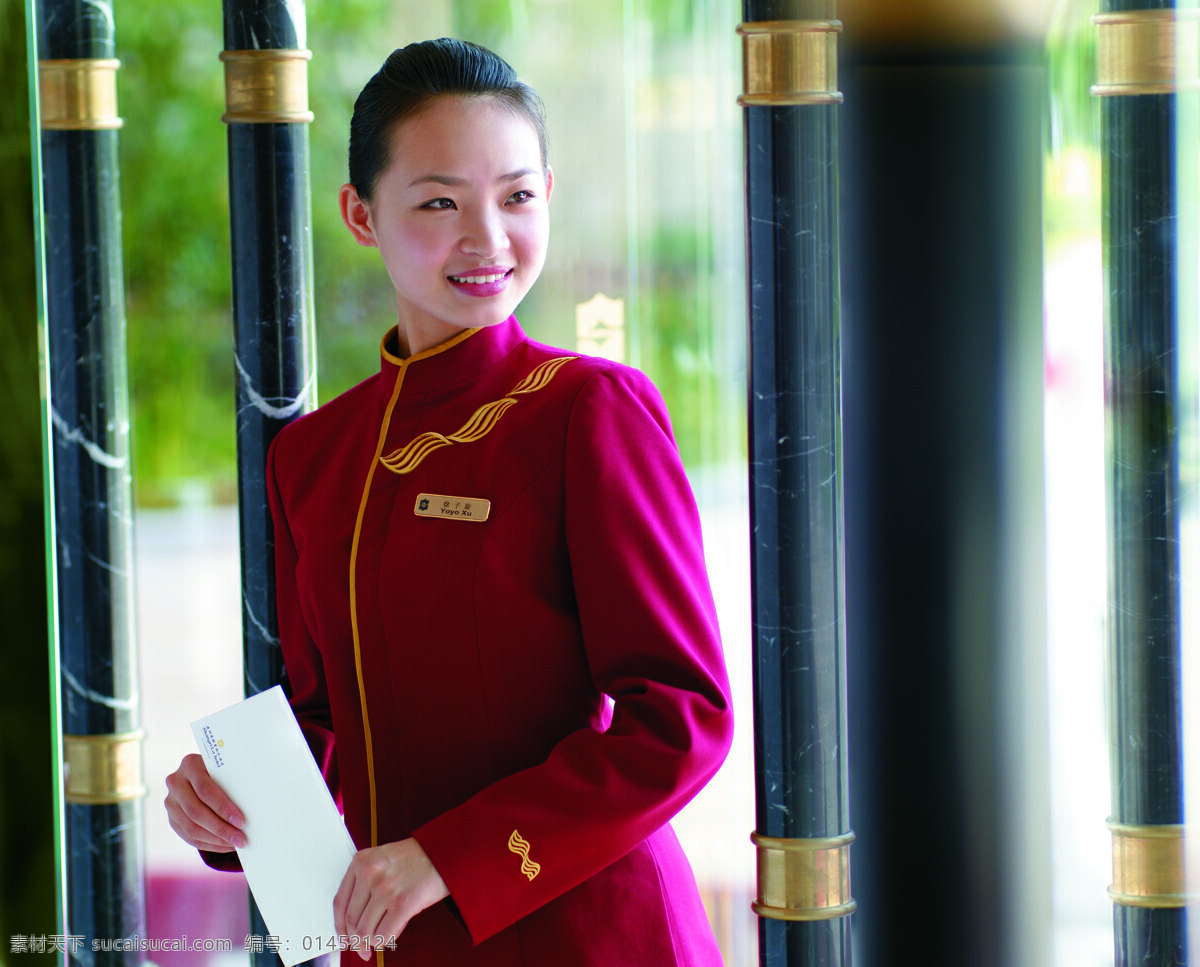 少女 服务员 女人 微笑 酒店服务员 公关 行政助理 五星级酒店 香格里拉酒店 工作服 北京 人物 其他人物 人物图库