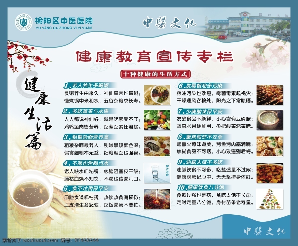 中医展板 中医院 医院 中医院标志 医院标志 展板 中医文化 健康生活篇 健康教育宣传 健康知识 饮食 展板模板 广告设计模板 源文件