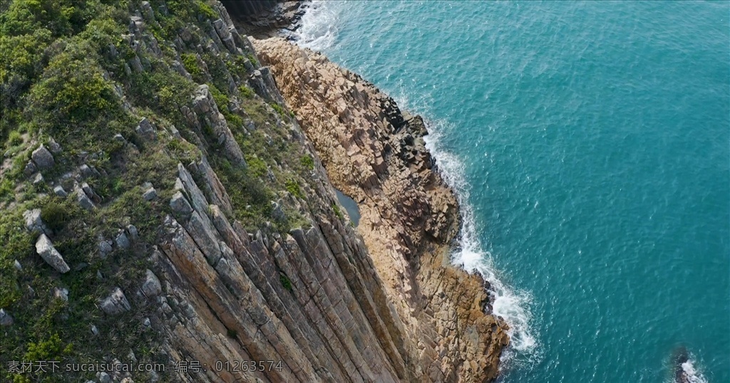 悬崖 海岛 航拍 4k 大海 岩壁 多媒体 实拍视频 自然风光 mp4