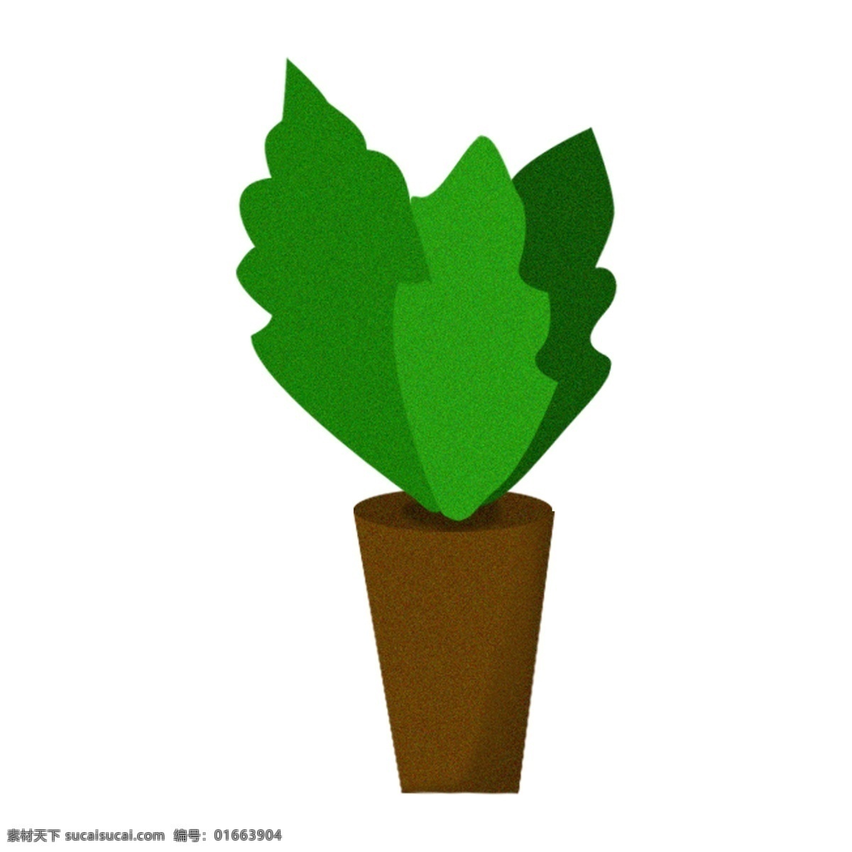 手绘 水彩 植物 卡通 透明 盆栽 插画 免扣素材 透明素材 卡通素材 可爱