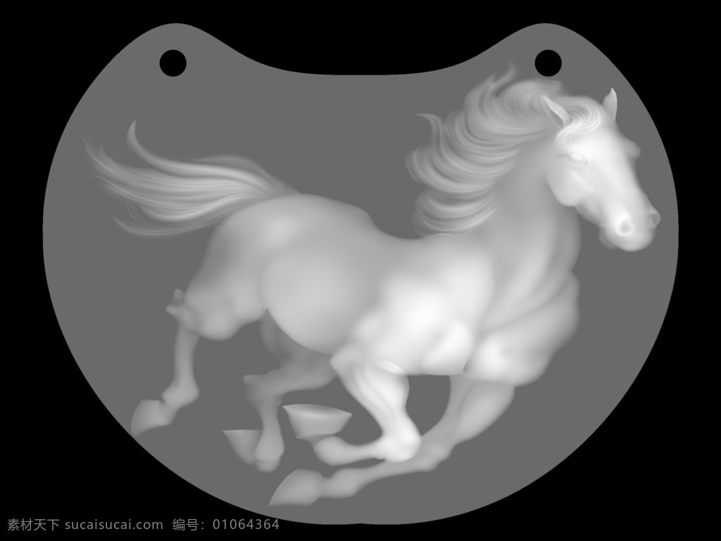 马 雕刻图 雕刻机 灰度图 cnc 精雕图 3d设计 其他模型 bmp