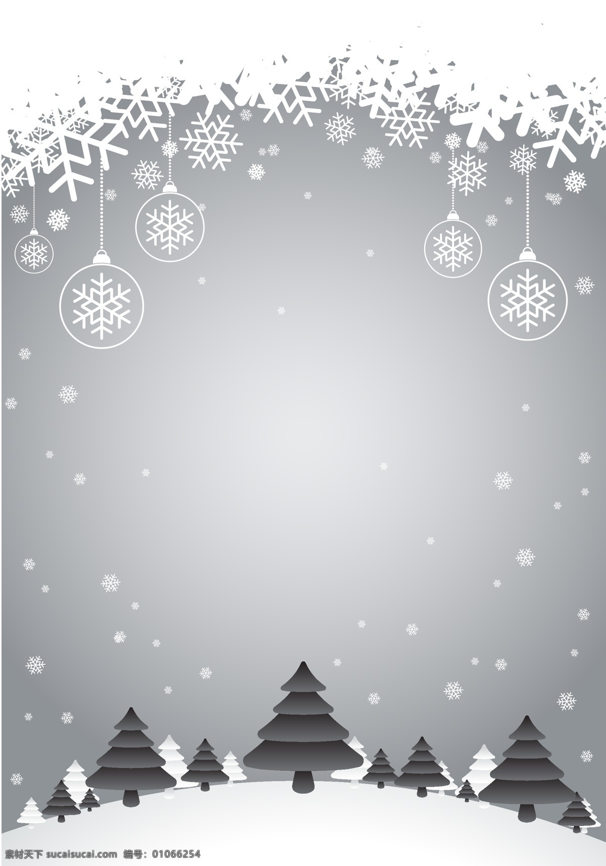 冬天 雪景 广告 背景 雪花 模板 冬日雪景 雪地 树木 松树 下雪 海报 平面 矢量