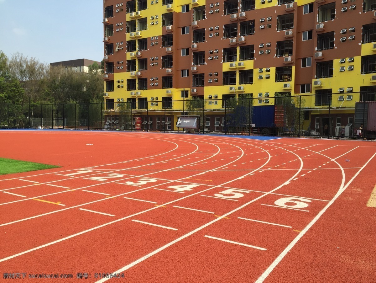 建筑 天空 风景 橡胶 橡胶跑道 蓝天 绿道 健康 健身 健身步道