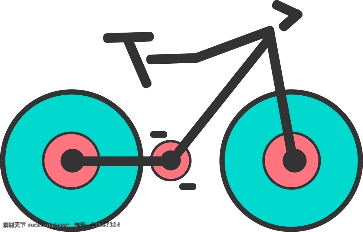 创意 蓝色 自行车 接通工具