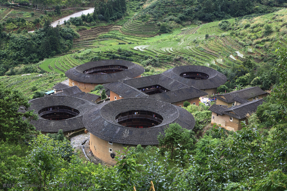 福建土楼 古代建筑 山水 国内旅游 旅游摄影 皇家园林 落日 蓝天 园林 公园 风景名胜 自然景观