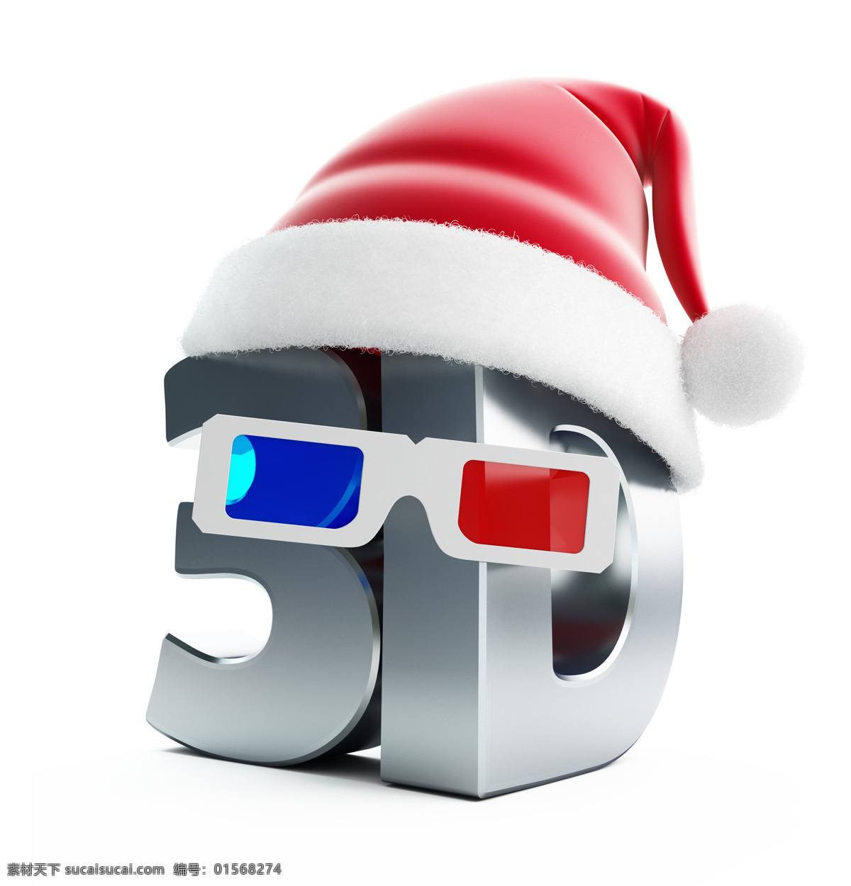 帽子 下 3d 字母 眼镜 3d电影 圣诞帽 电影 影音娱乐 其他类别 生活百科 白色