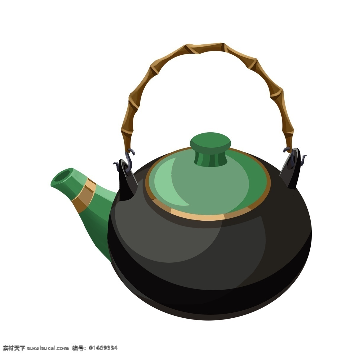 手绘 茶具 茶饮 元素 免 抠 陶瓷 器具 茶壶