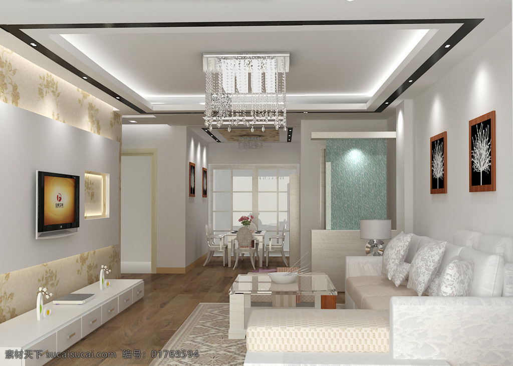 客厅免费下载 家装 室内设计 现代 效果图 家居装饰素材
