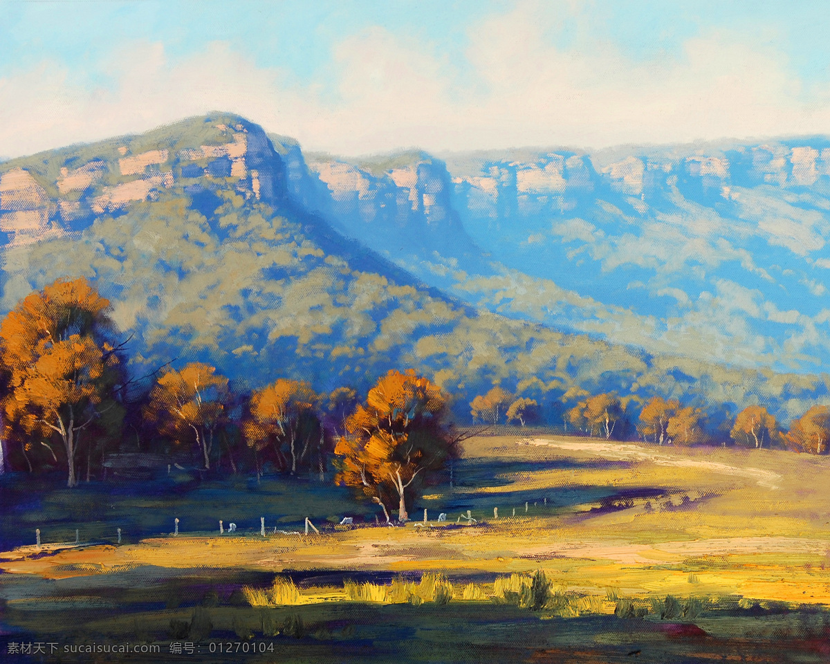 草地 风景 风景画 挂画 绘画 绘画书法 景色 农场 油画 山区 设计素材 模板下载 山区农场 油画风景 艺术 油画艺术 山峰 山峦 树林 树木 西方油画 欧美油画 油画作品 文化艺术 家居装饰素材