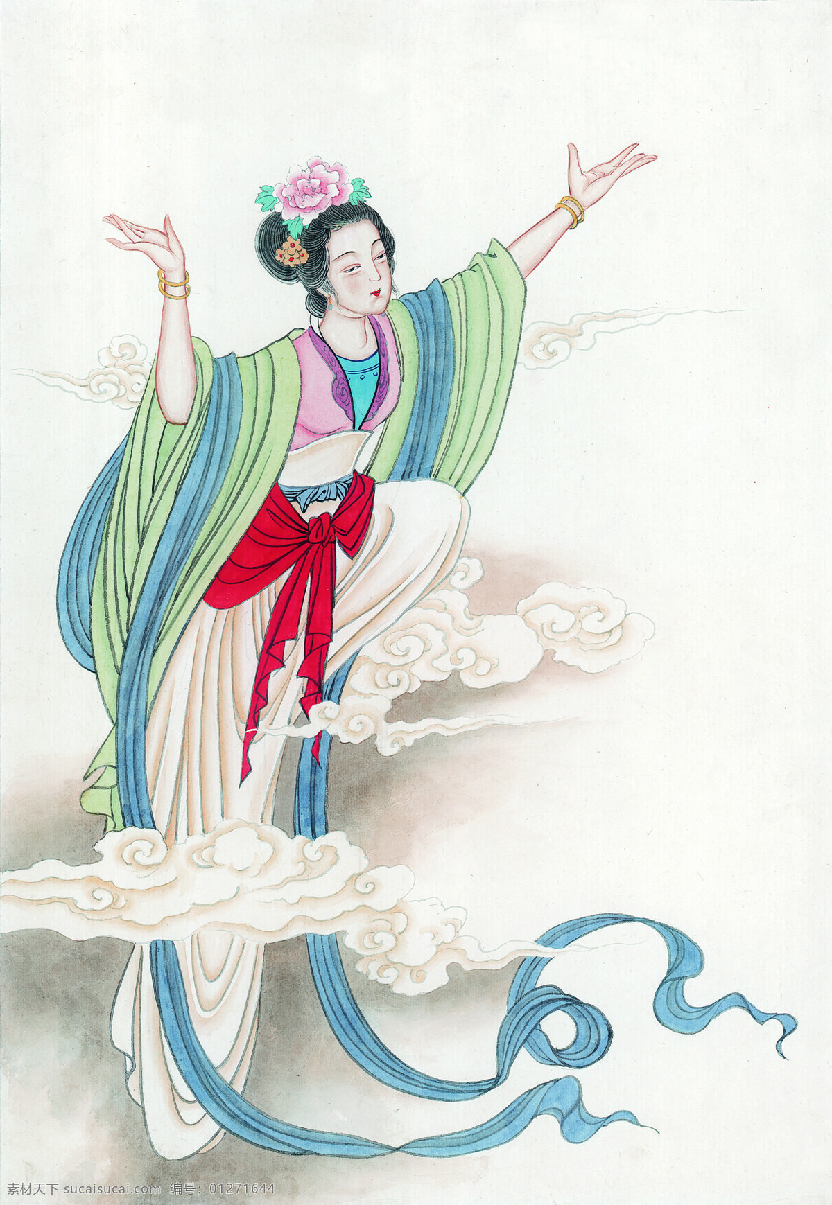中华 艺术 绘画 古画 仙女 神仙 嫦娥 貂蝉 西施 中国 古代 传统绘画艺术 美术绘画 名画欣赏 水彩画 水墨画 文化艺术