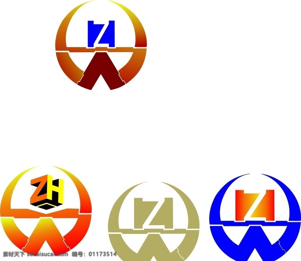 swzh 四字 字母 logo 企业标志 公司logo 标志图标 企业 标志