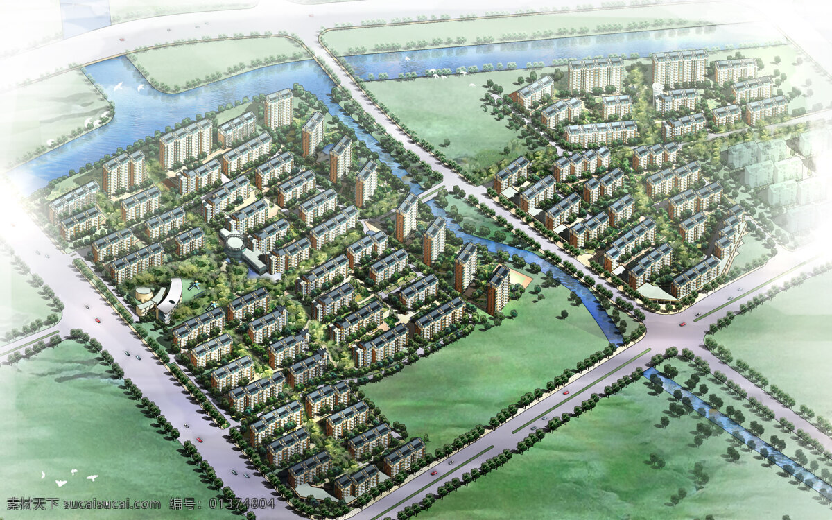 大型 居民 住宅 社区 规划 景观 设计图 环境设计 景观设计图片