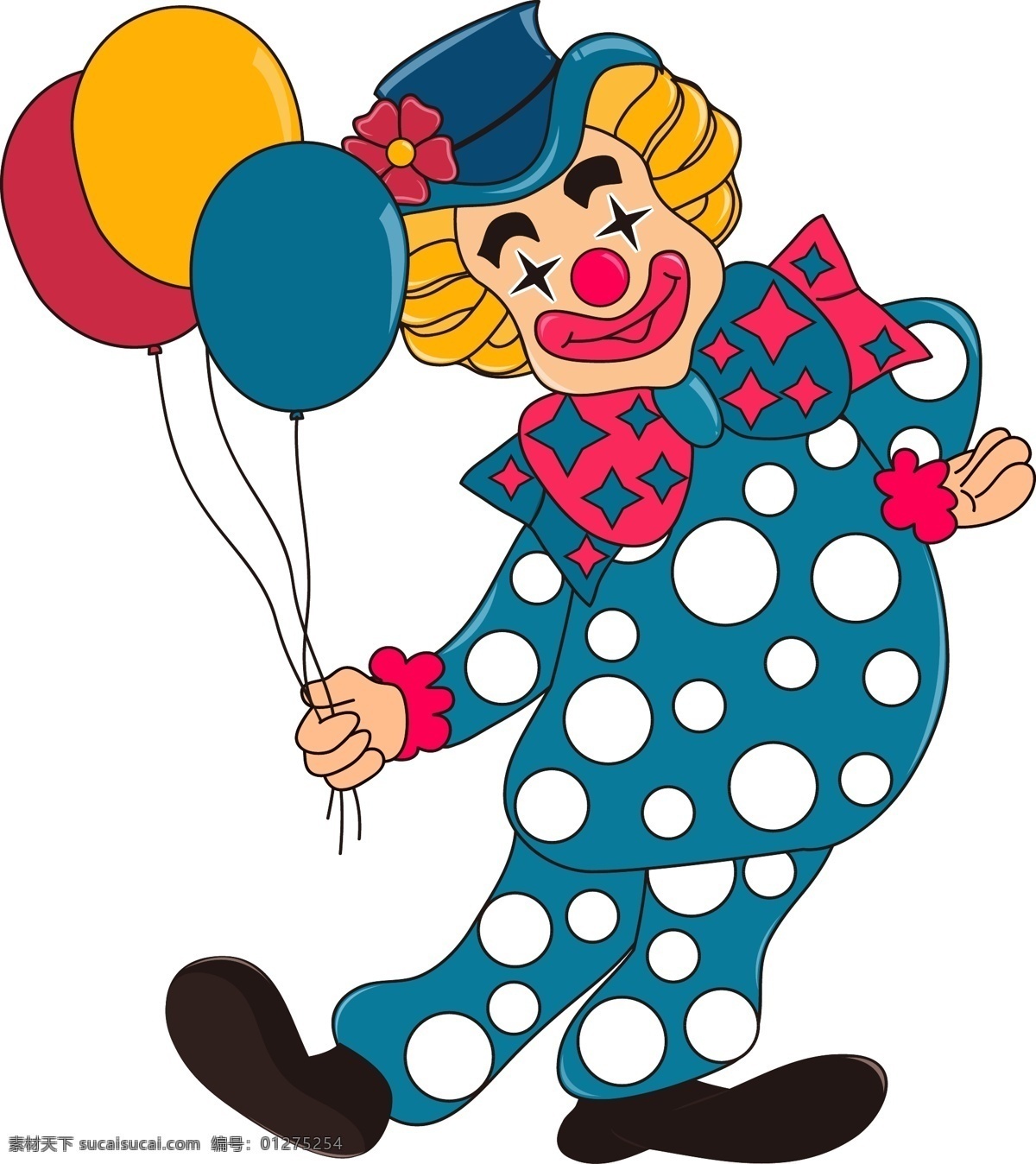 愚人节 气球 小丑 可爱 卡通 形象 幽默节 万圣节 微笑 马戏团 复古风格 彩色气球 滑稽表演 恶搞 欺骗 搞笑 愚你同乐 表演 舞台 矢量图 儿童节