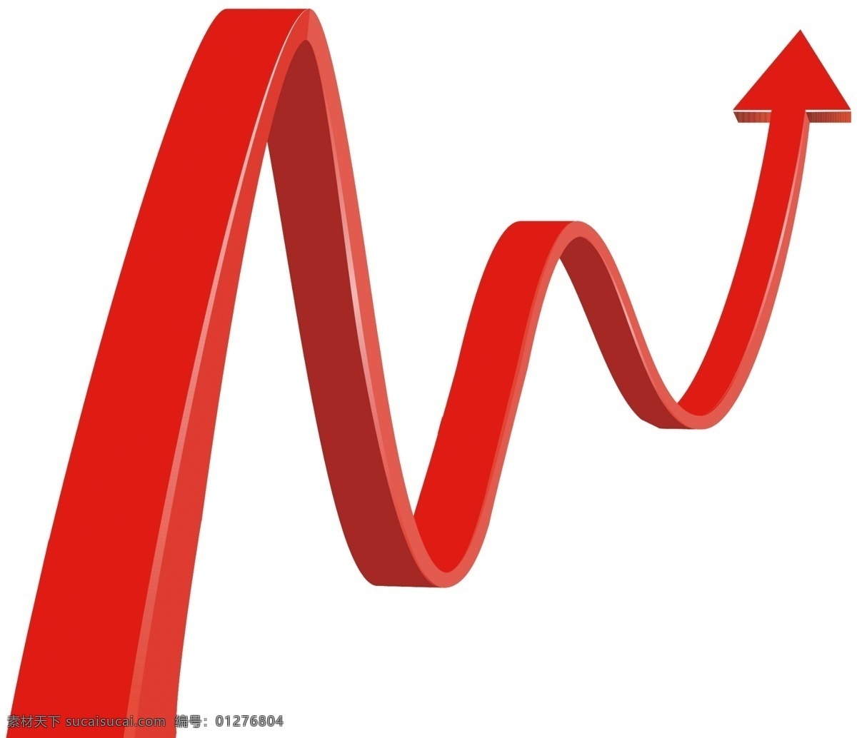 上涨 向上 指数 股票 曲线 箭头 区间 红色