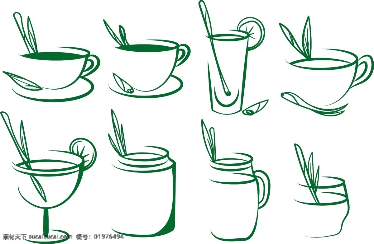 卡通 简 笔画 杯子 元素 卡通咖啡杯 简笔画杯子 卡通杯子 速写杯子 卡通元素 卡通简笔画