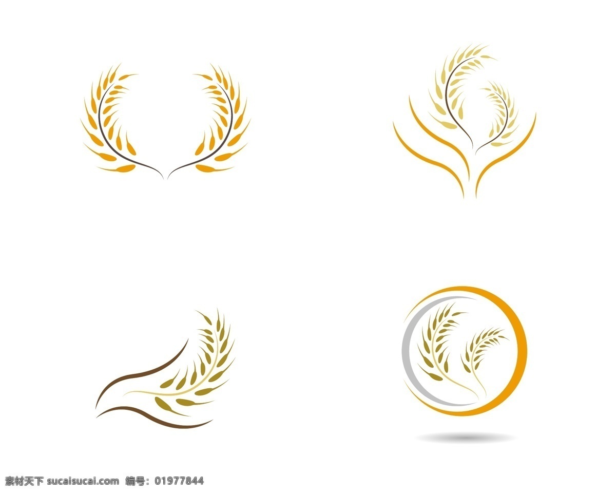麦穗图标 小麦 粮食 农业 农作物 标志 标签 图标 logo 标志图标 其他图标
