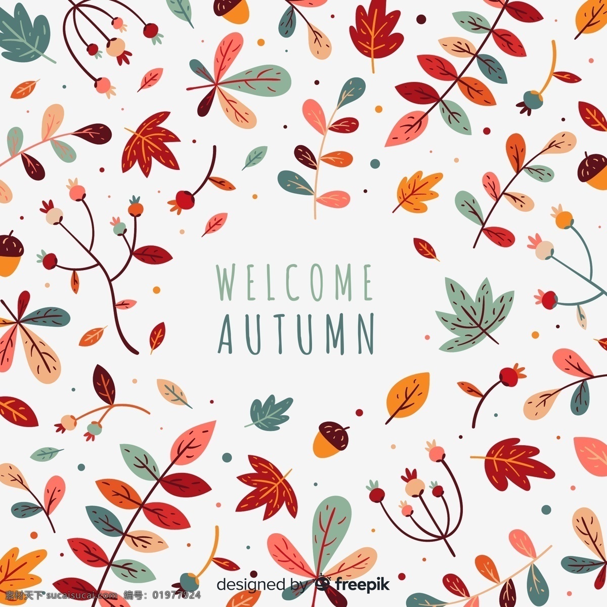 彩色清新 秋季树叶 矢量素材 autumn 彩色 清新 秋季 树叶 落叶 矢量图 ai格式