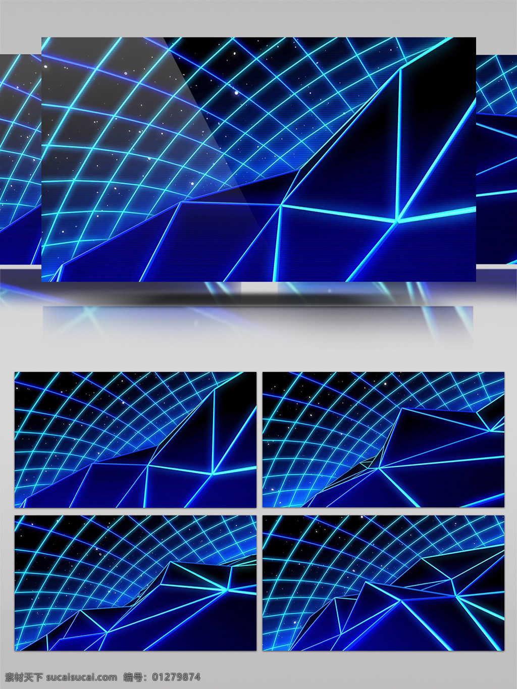 蔚蓝 网格 3d 科技 酷 炫 效果 视频 交错线条 网格交错 蓝色线条 立体几何 装饰风格 动态展示 蓝色空间 房间装饰 壁纸图案 高清 背景