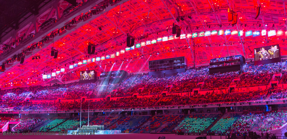 灯火辉煌 奥运会 主场 主题 背景 奥运会会场 场内 布景 主场布置 其他类别 生活百科 红色
