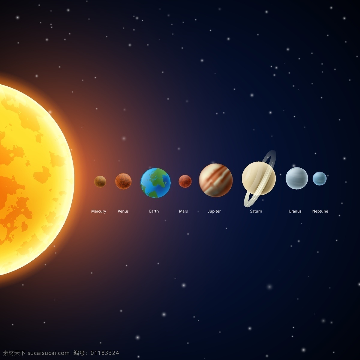 太阳系行星 太阳 天空 地球 科学 空间 月亮 明星 华美 星系 行星 经典 太阳能 系统 太阳系 宇宙 方案 现代科技 科学研究