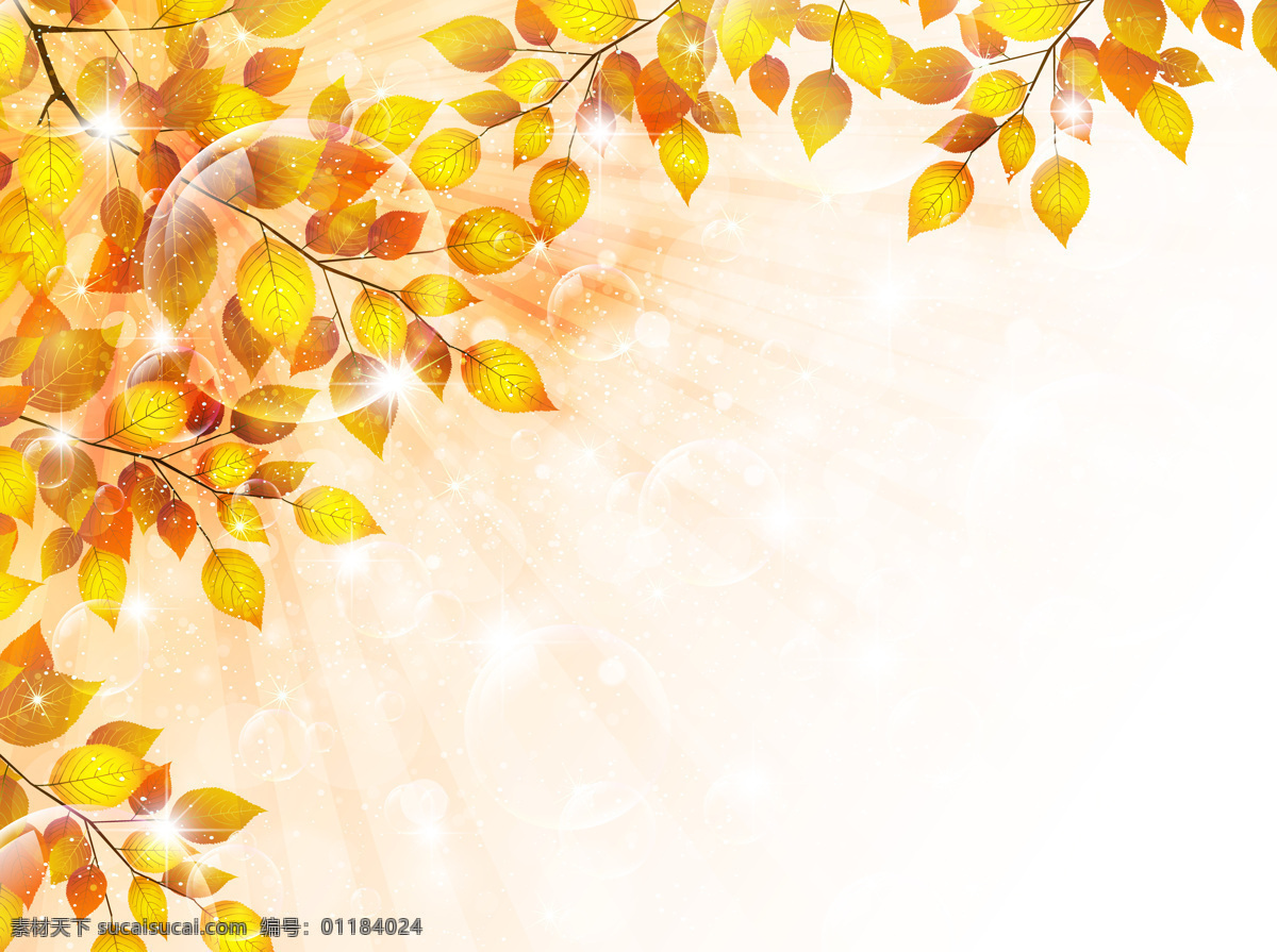 落叶 背景 秋天 黄叶 黄色 叶子 秋季 金秋 金色 生物世界 树木树叶