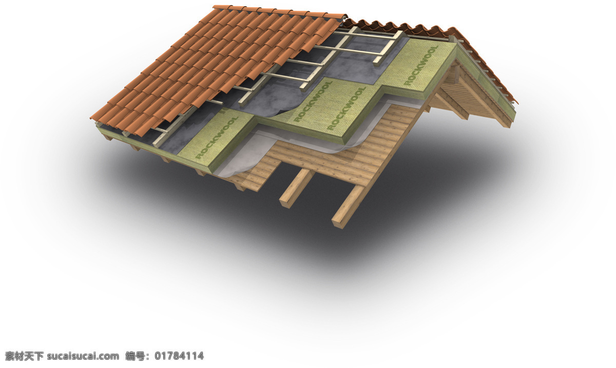 建筑材料 岩棉 耐火砖 建筑 施工 建筑结构 框架 分解图 截面 材质 房顶 屋顶 瓦片 石棉瓦 防水 防火 3d设计