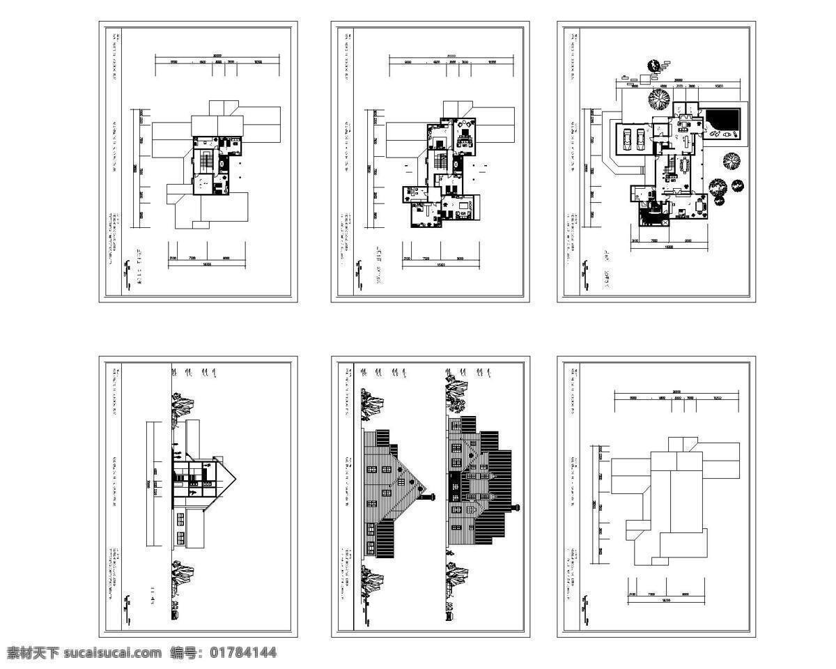 别墅平面图 别墅 别墅cad 别墅施工图 别墅设计