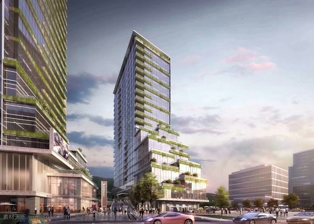 建筑观景 建筑 观景 高楼 大厦 效果图 建筑园林 建筑摄影