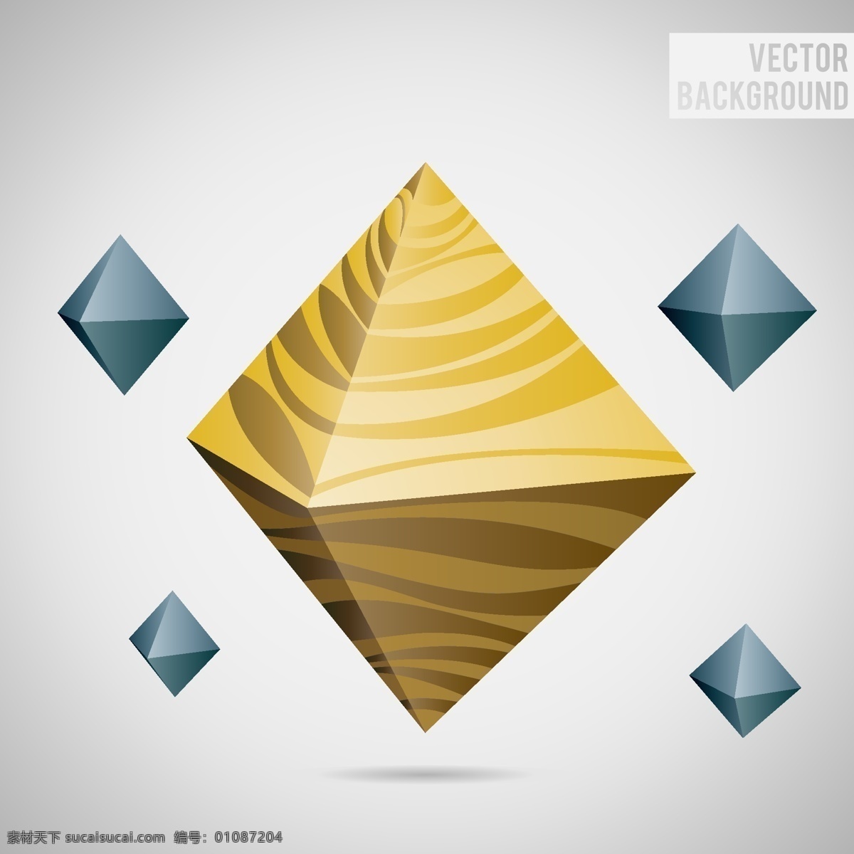 八角 形状 矢量图 八角形 金色 白色