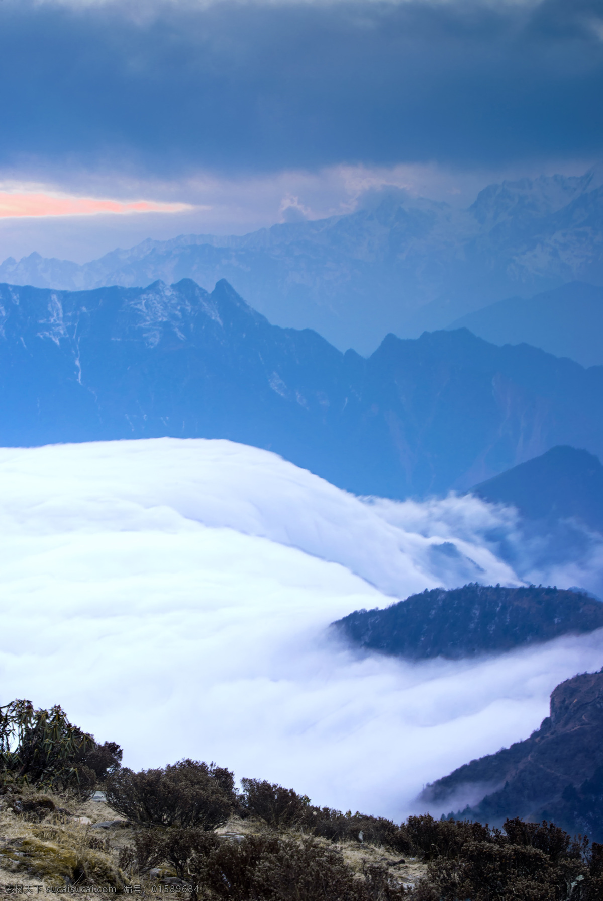 青藏 贡嘎 雪山 风景