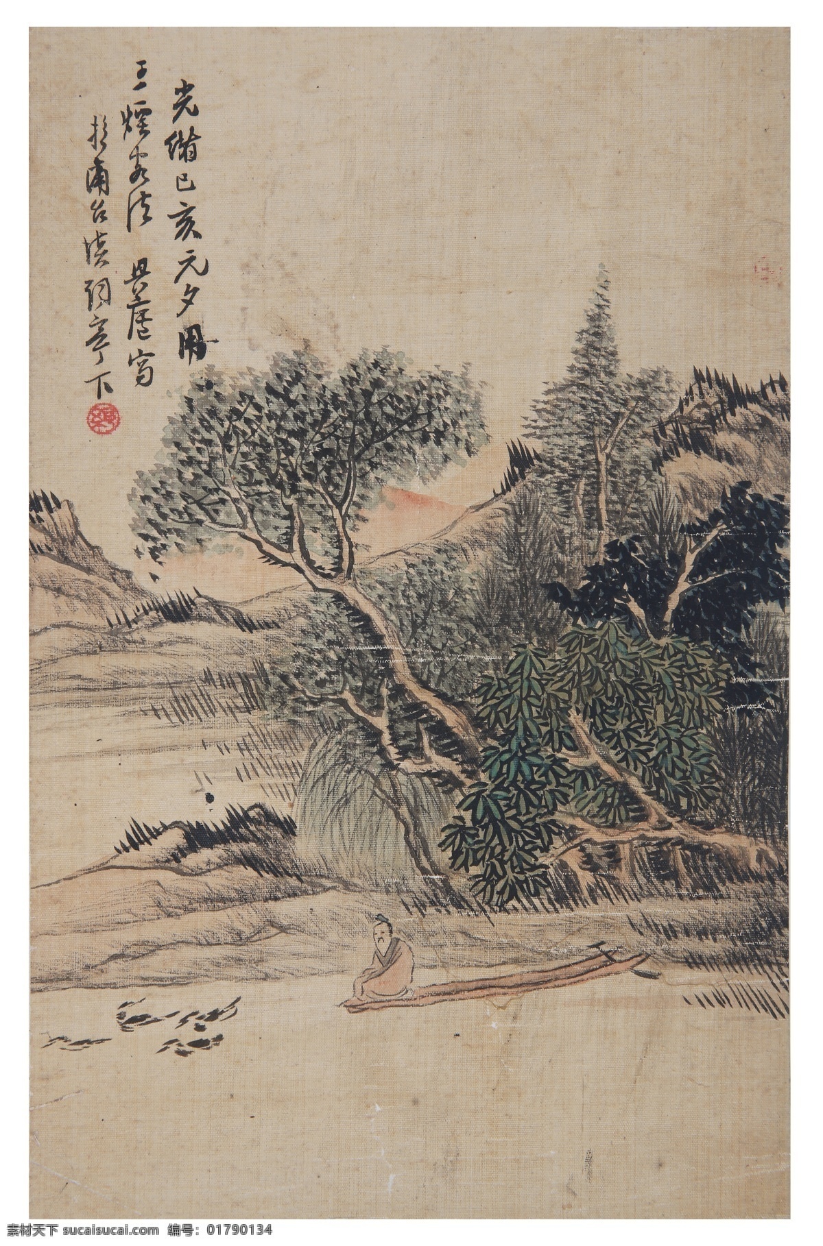 国画绘画 林纾作品 仿古画风 山水画 古典画 书画艺术 字画专辑 绘画书法 文化艺术