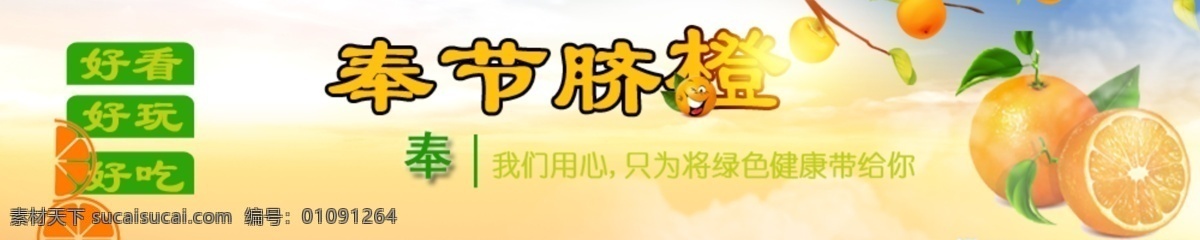 奉节 脐橙 淘宝 海报 橙子 健康 绿色