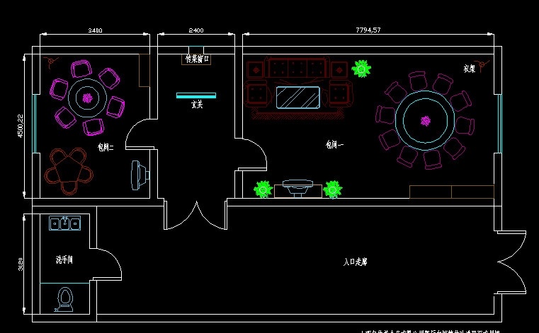 餐厅效果图 餐厅cad图 餐厅布局图 效果图 cad设计图 源文件 cad