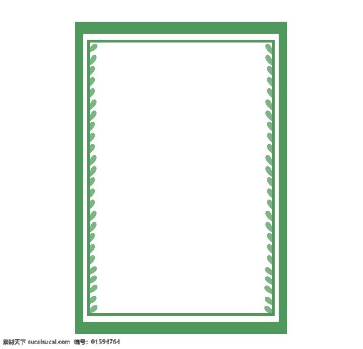 绿色 简约 竖 长方形 边框 彩色 装饰 平面设计 原创 透明底 免抠 节日 海报装饰 清新 通用 标题框 海报边框 竖长方形