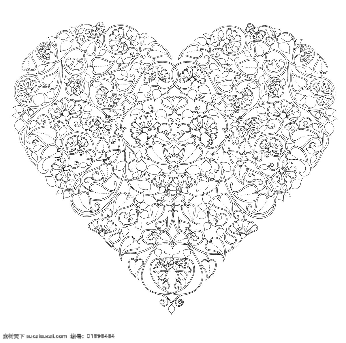 秘密花园 手绘本 动植物图 素描图 秘密 黑白 文化艺术 绘画书法