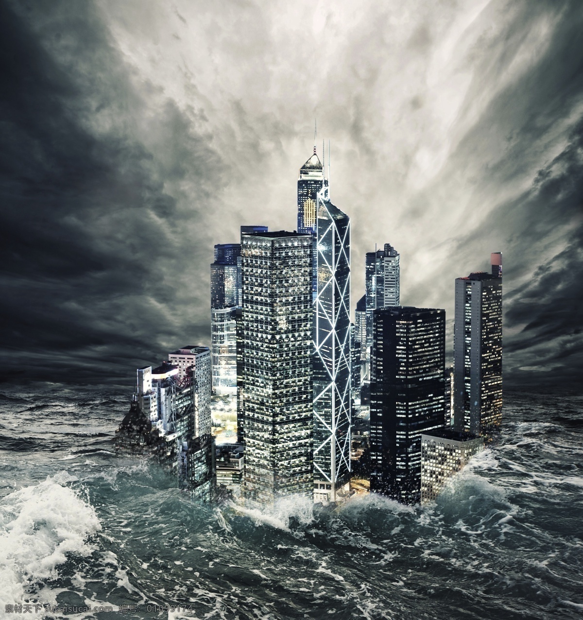 淹没 城市 城市建筑 海洋 末日预言 2012 世界末日 毁灭 灭亡 天空 环境保护 科幻 幻想 其他类别 生活百科