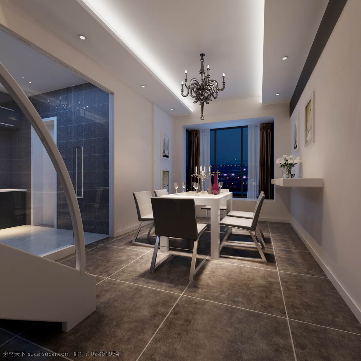 餐厅 3d 3d设计 灯光 简约 客厅 室内设计 现代 效果图 3d模型素材 其他3d模型