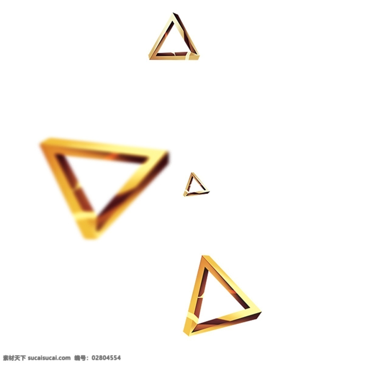金色 创意 漂浮 三角形 元素 纹理 闪光 光泽 质感