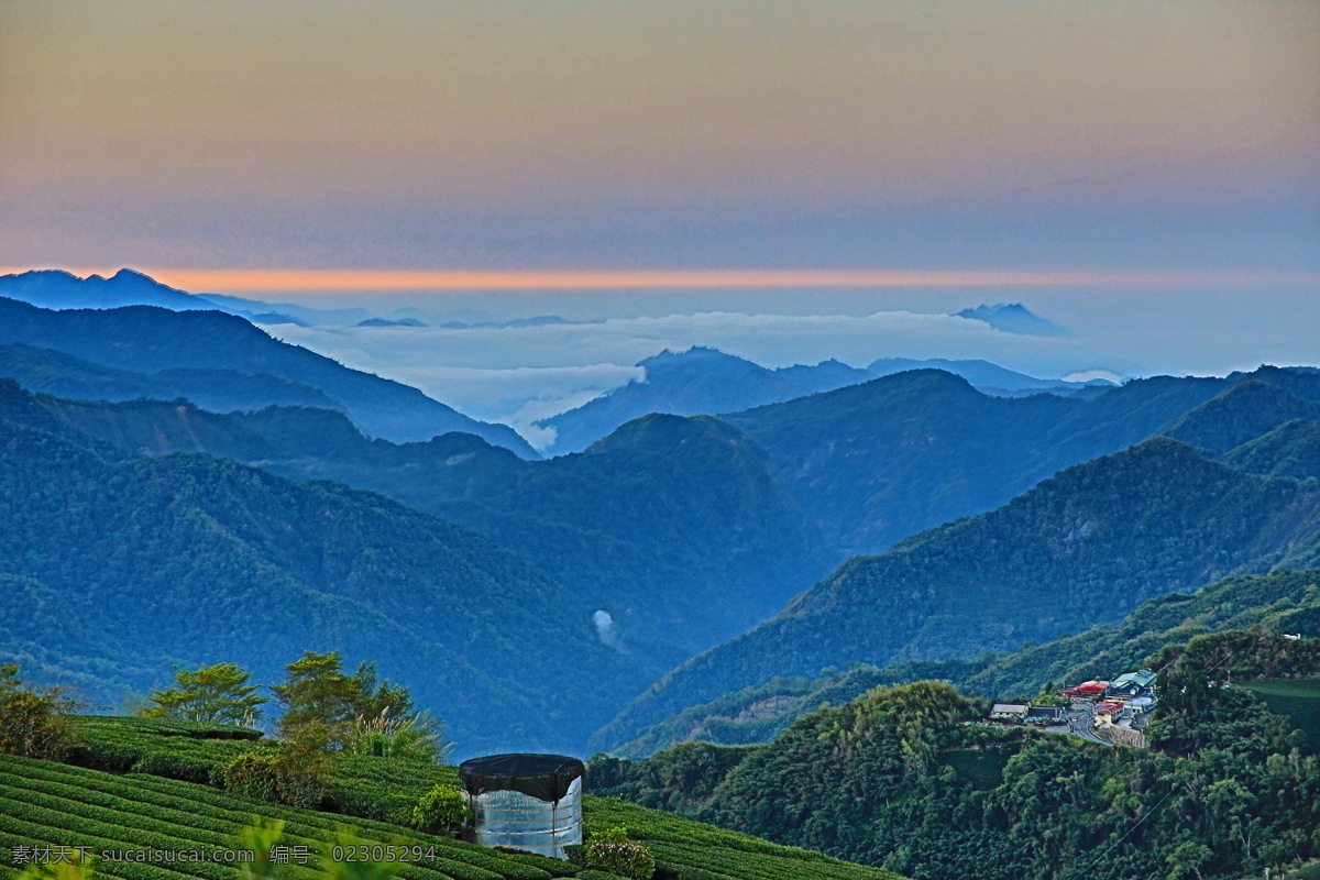 阿里山云海 风光 风景 台湾 阿里山 日出 云海 茶林 旅游 旅游摄影 台湾风光 国内旅游