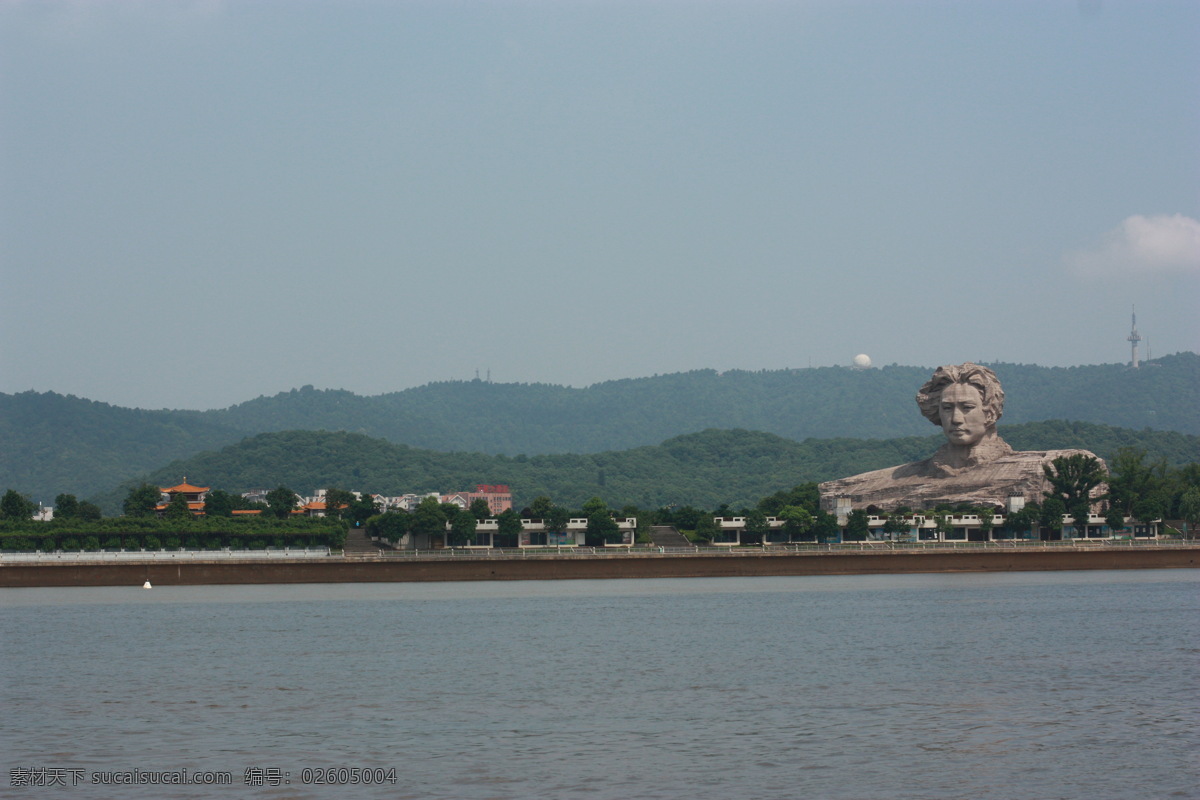 湖南省 长沙市 长沙橘子洲头 橘子洲头 毛泽东 毛泽东头像 长沙风景 长沙地标 旅游摄影 人文景观