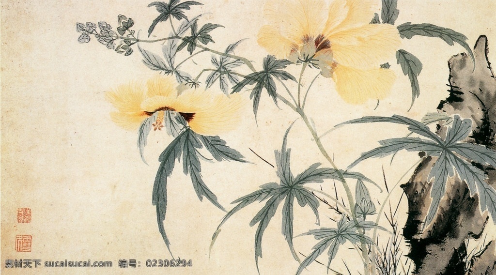 国画 国画艺术 中国风 文化画 中国画 菊花 花 水墨画 水墨 绘画书法 文化艺术