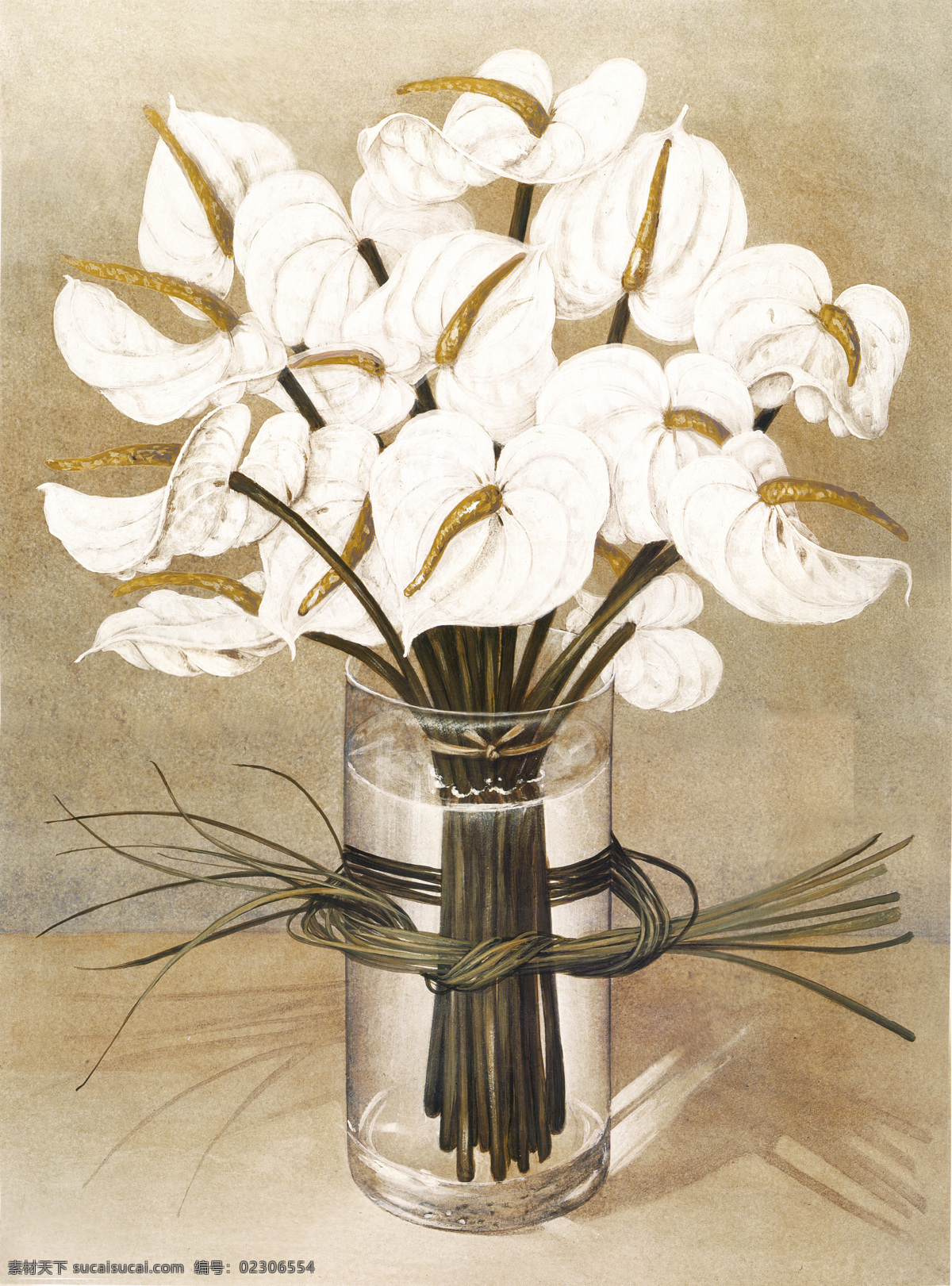 鲜花花瓶油画 油画 绘画 艺术 写生 水墨 花草 画 水墨画 风景 其他艺术 文化艺术 白色