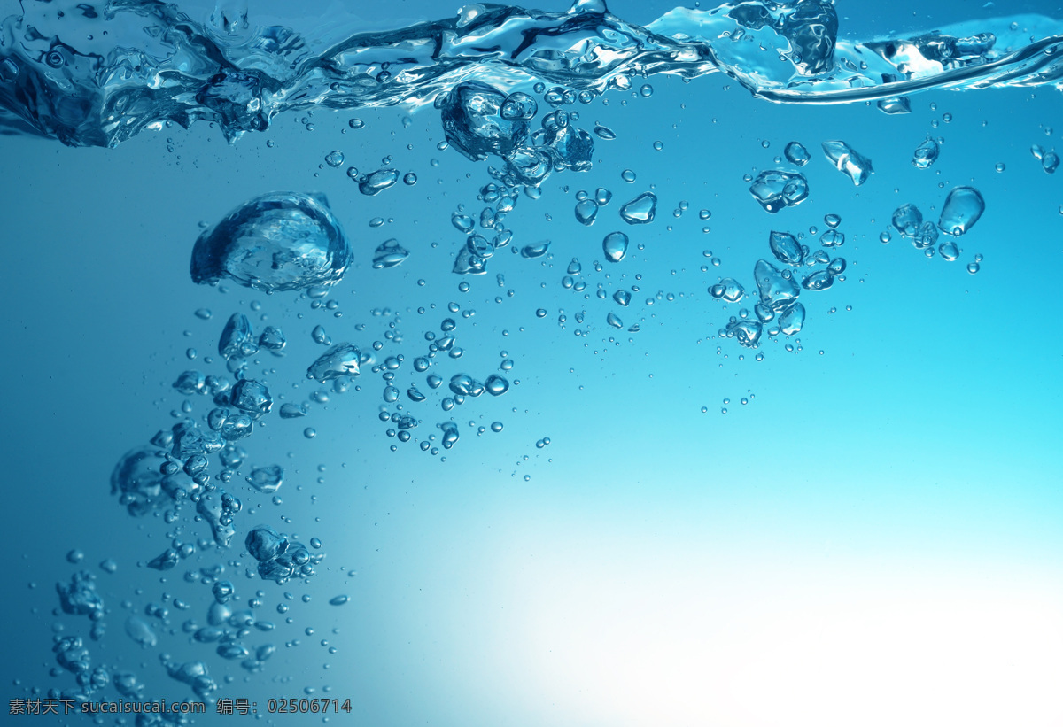水底 气泡 水 清澈 水珠 蓝色 水图片 生活百科